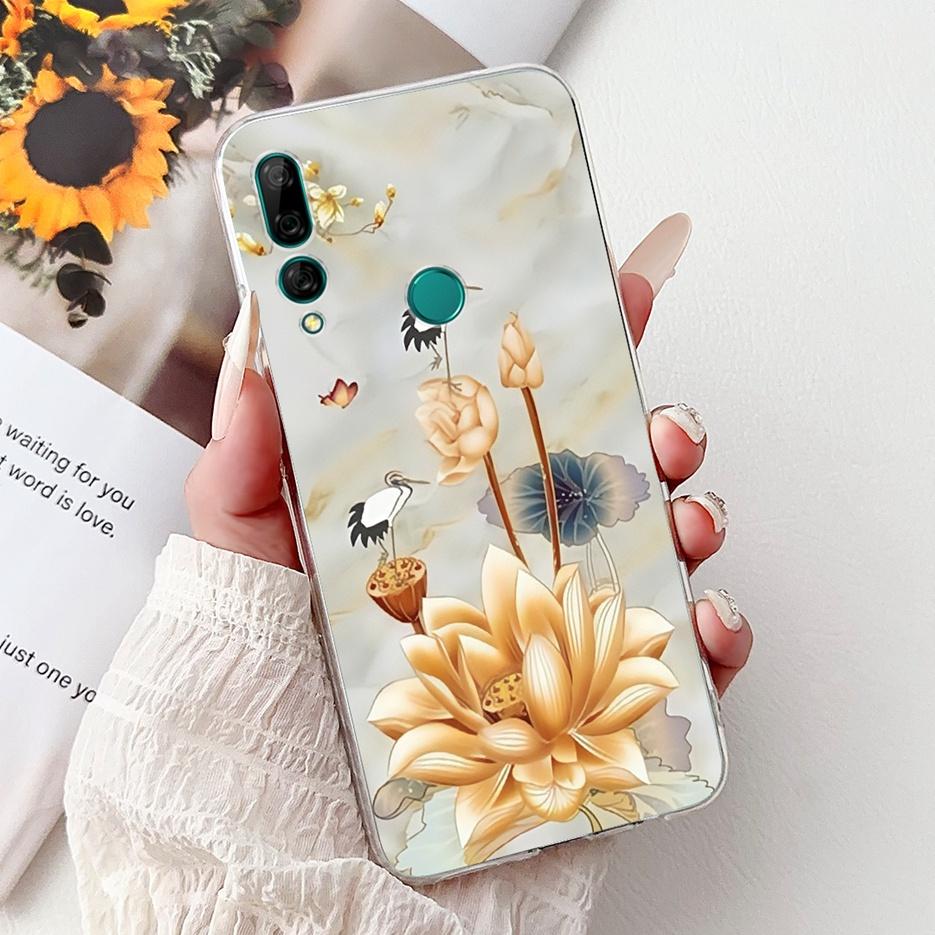 For Huawei Y9 Prime 2019 Case STK-L21 Colorful Flowers Painted Cover Soft Silicone Phone Case For Huawei P Smart Z STK-LX1 Shell