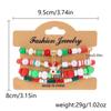 4pcs/set Christmas Tree Christmas Beads Bracelets Santa Christmas Jewelry  Girl