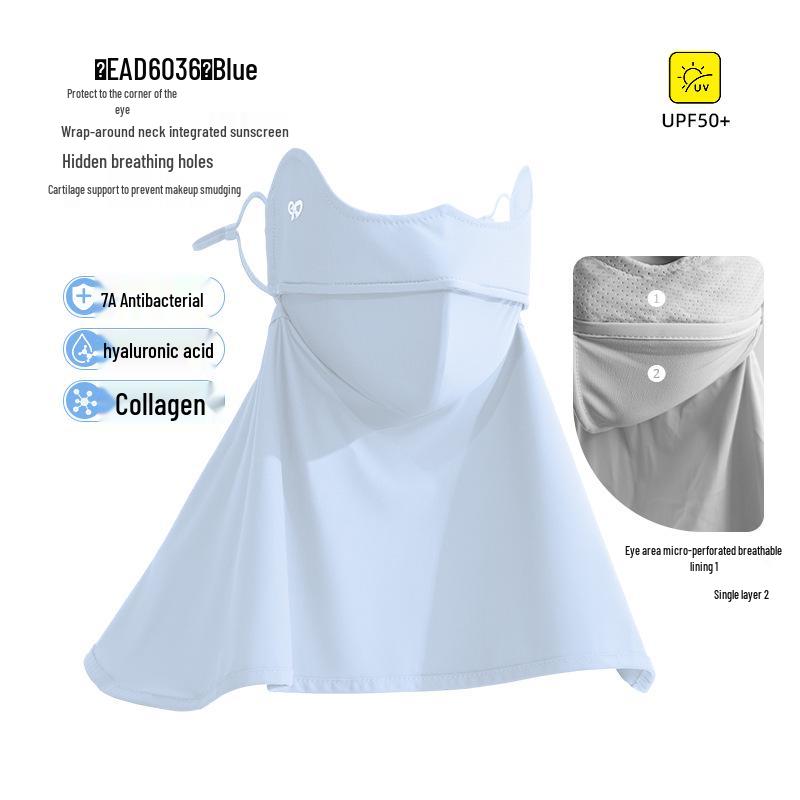 5D Breathable UV Protection Ice Silk Face & Neck Veil for Women - Summer Cycling & Driving