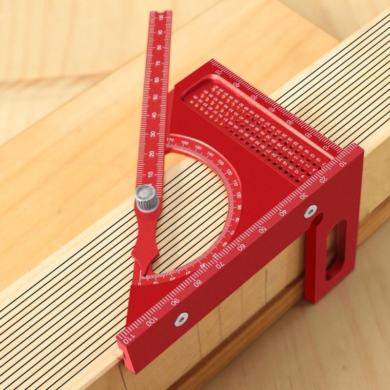 180 Degree Scribing Guide Tool With Aluminum Alloy Frame For Accurate Woodworking And Engineering Layouts