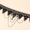 Chain Lace Choker Necklace Vintage Tassel Chain Necklace Punk Crystal Collar
