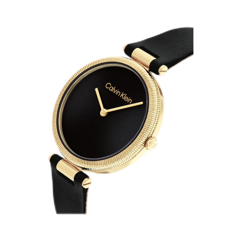 CALVIN KLEIN watch quartz movement bla dial women's watch small spring simple design 25100017