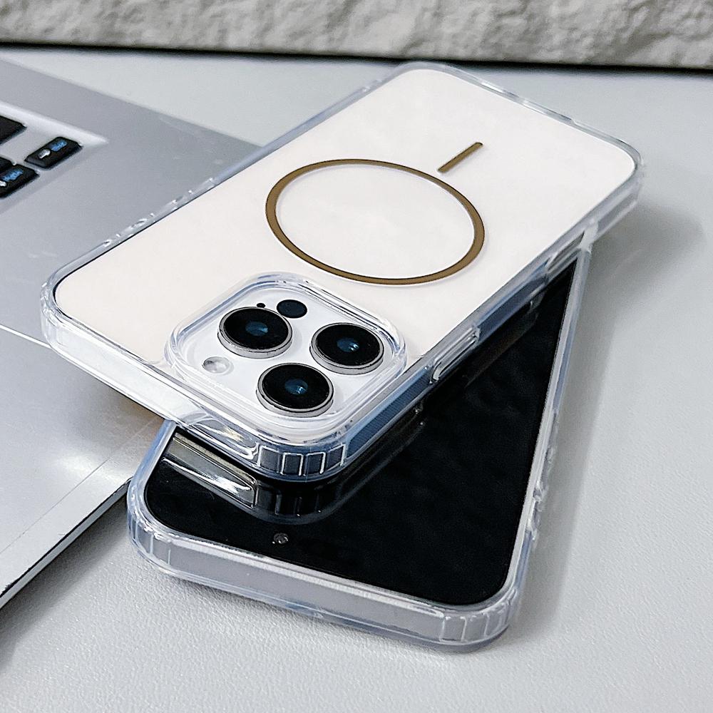 KEYSION HD Transparent Magnetic Wireless Charge Phone Case for MagSafe for iPhone 11 12 Pro Max Hard Clear Cover