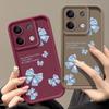 Bowknot Print Matte Soft TPU Phone Case For Xiaomi 14T Pro 13T Poco F6 X6 X5 Redmi 13C Note 14 13 Pro 12 Solid Color Lens Protection Shockproof Cover