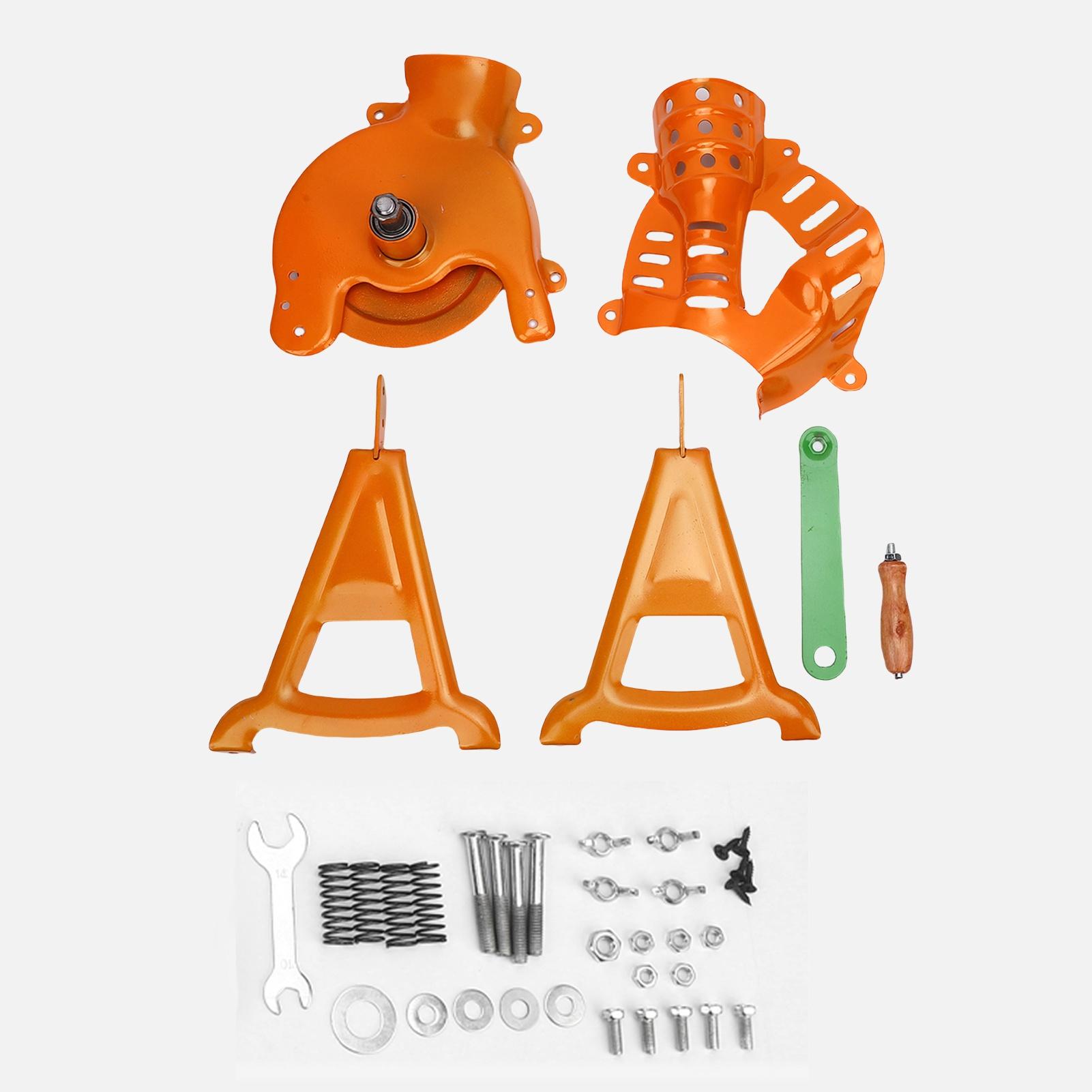 Konnwei Unisex Orange Steel Corn Sheller Hand Crank Manual Heavy Duty Corn Cob Stripper Adjustable Feed Opening For Home Farm Use