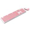 T-WOLF TF770 2.4G Wireless Keyboard Mouse Combo  Punk Round Keycap Comfortable   Typing Wide Compatibility Pink