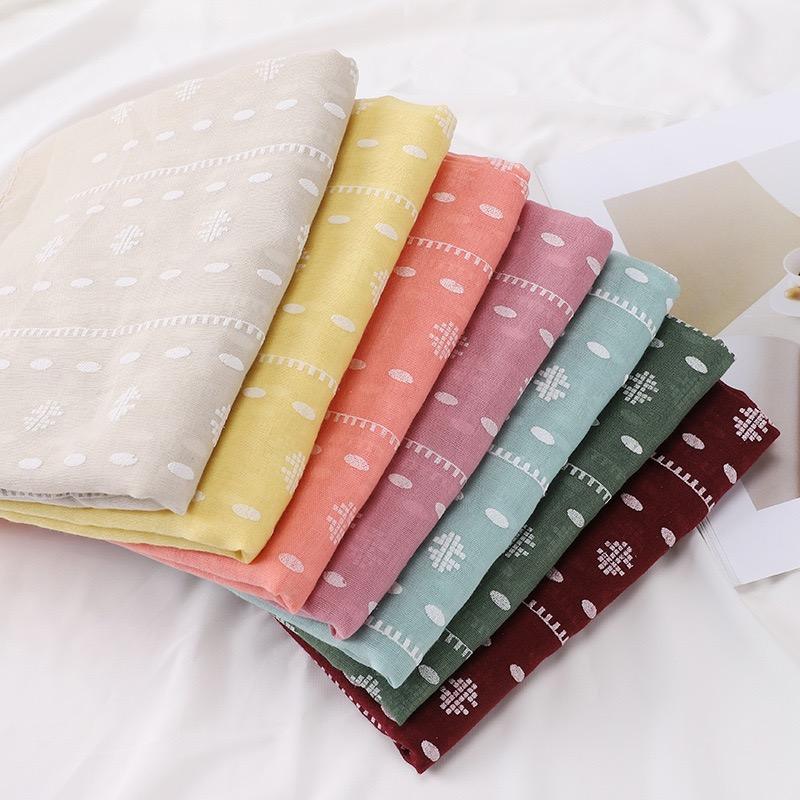 Plain Geometric Floral Foam Viscose Shawls Scarf Lady High Quality Wrap Beach Pashmina Stole Bufandas Muslim Hijab 180*90Cm