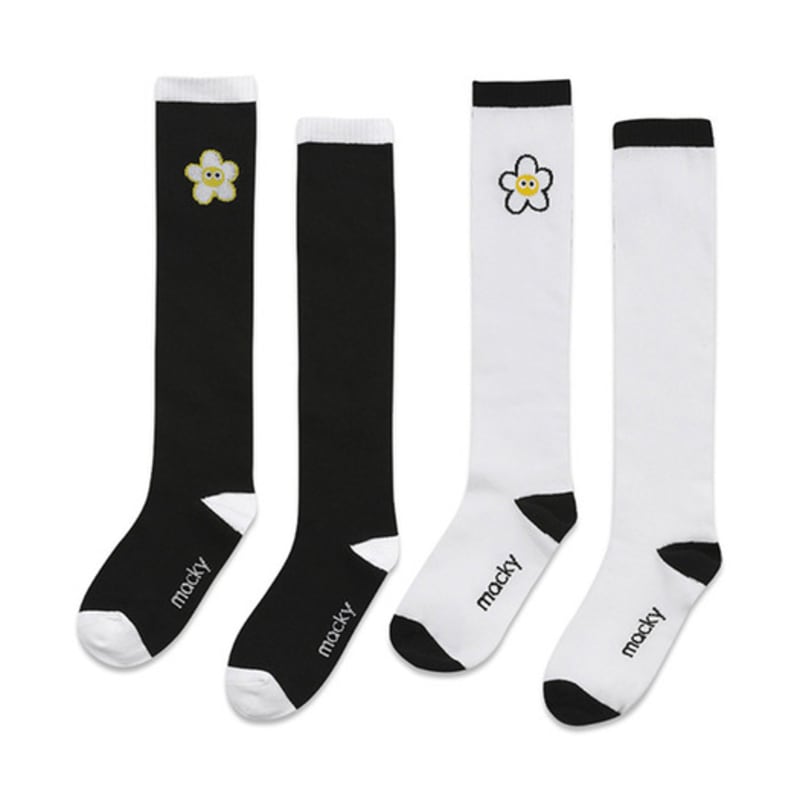 Macky Coloring Daisy Knee Socks