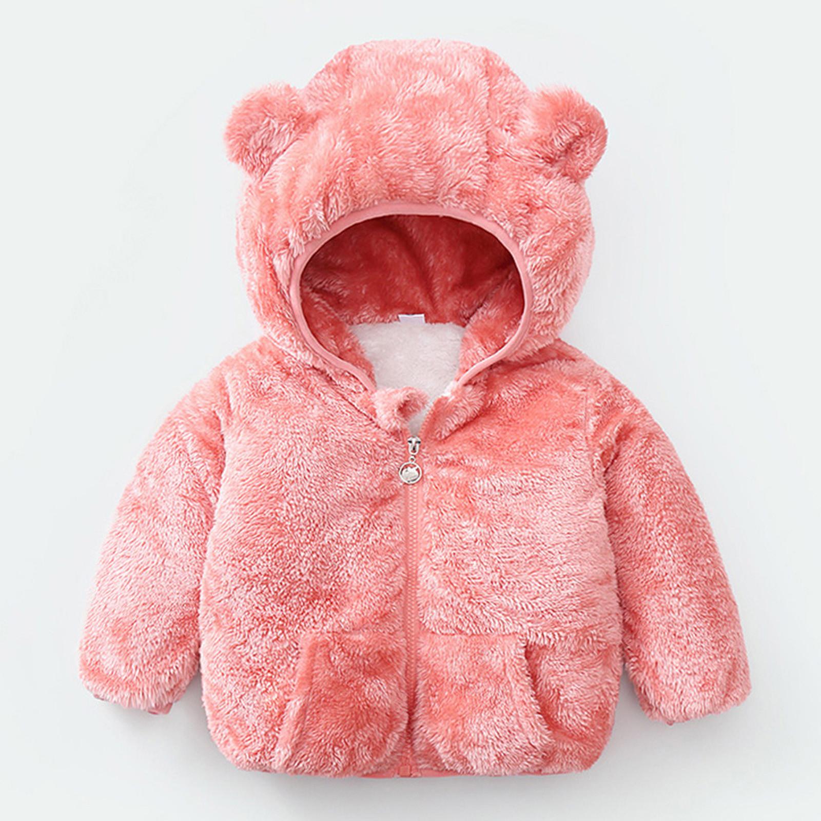 

Infant And Toddler Bear Ears Cute Jacket Color Hoodie Jacket Kids Sweater 120 кавун червоний колір