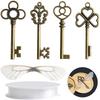 Vintage Skeleton Keys Flying Key Charms With Dragonfly Wings Diy Realistic Effect For Room Christmas Wedding Party Decoations