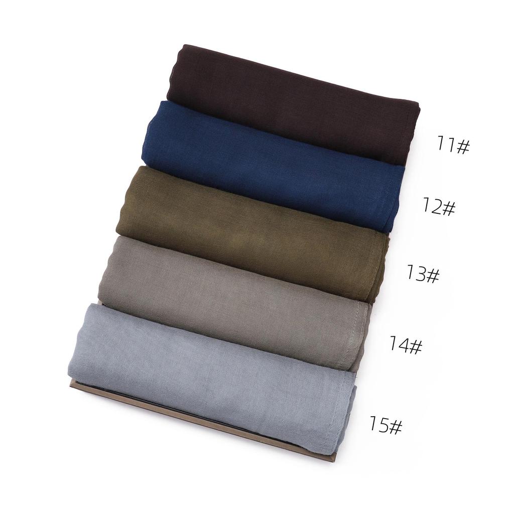 Miękki Modalowy Szal Szal z Szerokim Brzegiem w Jednolitym Kolorze Oddychający (70 x 175 CM)