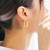 Goldene U-förmige Geometrische Titanstahl-Ohrringe im Koreanischen Stil - Einfaches, Modisches Design für Damen.