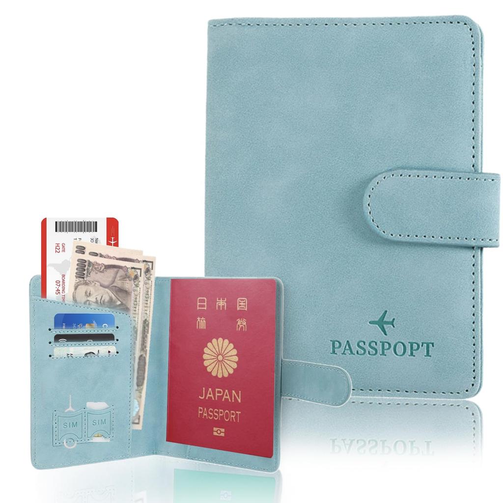Vetntihose Passport RFID Card Travel Wallet for Men and Safe for International Premium PU Leather Passport Cover with Storage Pockets for Business