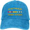 Vietnam Combat Veteran Hat Adjustable Cowboy Baseball Cap For Men Women Trucker Cap