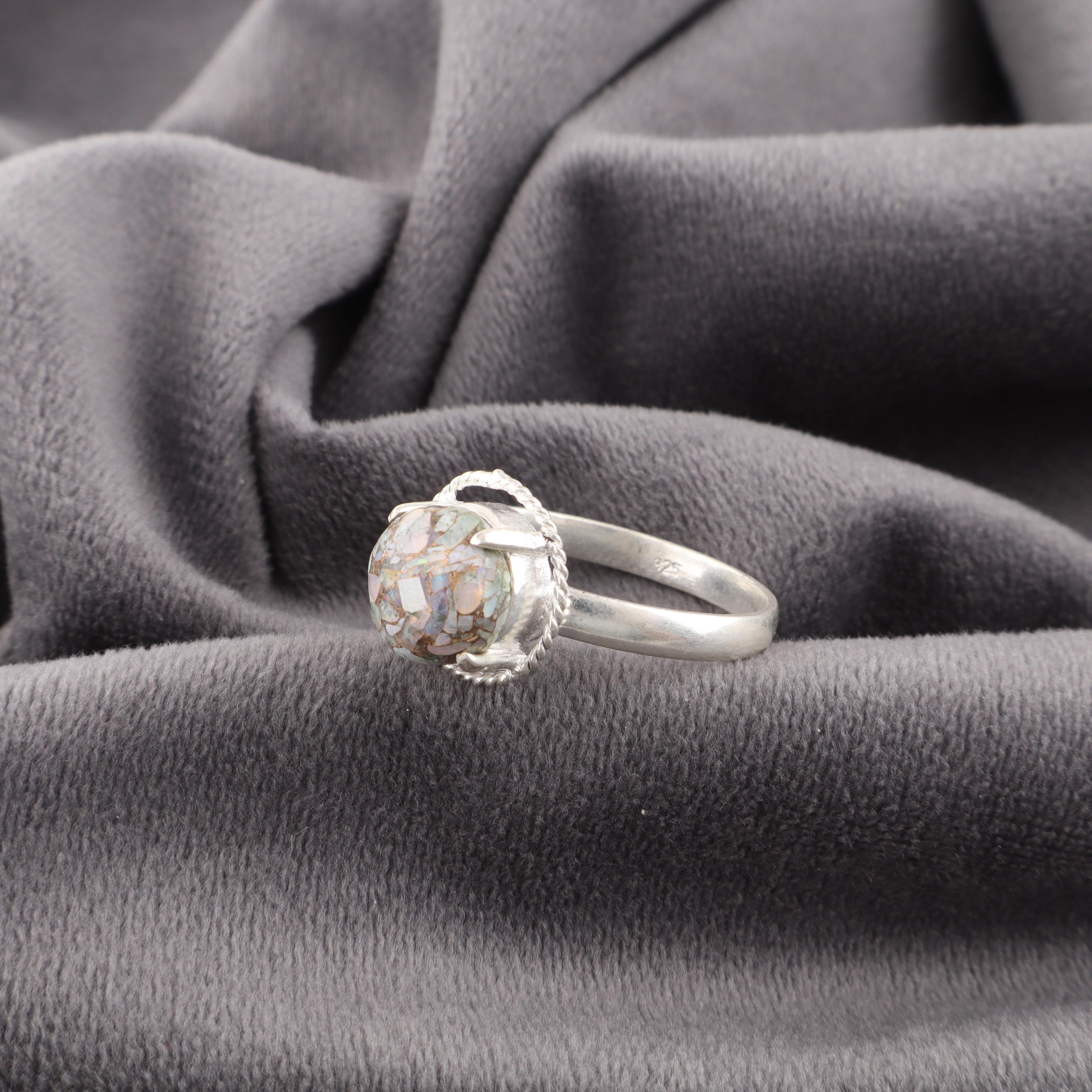 

Кольцо с эфиопской медной бирюзой, Кольцо с драгоценным камнем ручной работы, Кольцо из стерлингового серебра 925 пробы, Антикварное украшение, Для подарка на помолвку 12 разноцветный