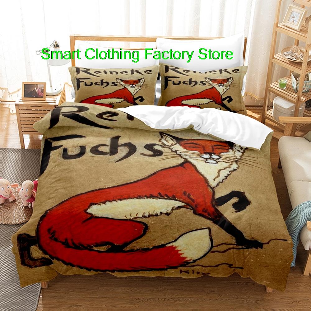 

Comforter Single Twin Full Queen King Size Bed Set Teenagers Bedroom s Fashion Bed Reineke Fuchs Bedding Set Comforter (quilt)-EU Single(135*200cm)3pcs