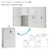 Plus Steel Storage Cabinet 3 Tiers Lower Double Doors White Customer Assembly 3 Packing 602-554