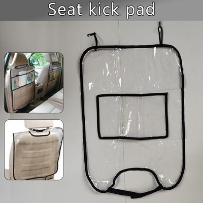 Simple Black Fabric/Transparent PVC Anti Child Kick Pad Car Seat Back Cover Universal Anti-fouling Kids Dog Auto Seat