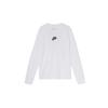 Nike Alphabet Print Casual Crew Neck Long Sleeve T-Shirt Men Tops White CU7391-100