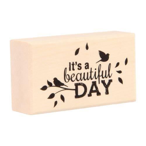 TAMPON BEAUTIFUL DAY - 37X66 MM - WOOD