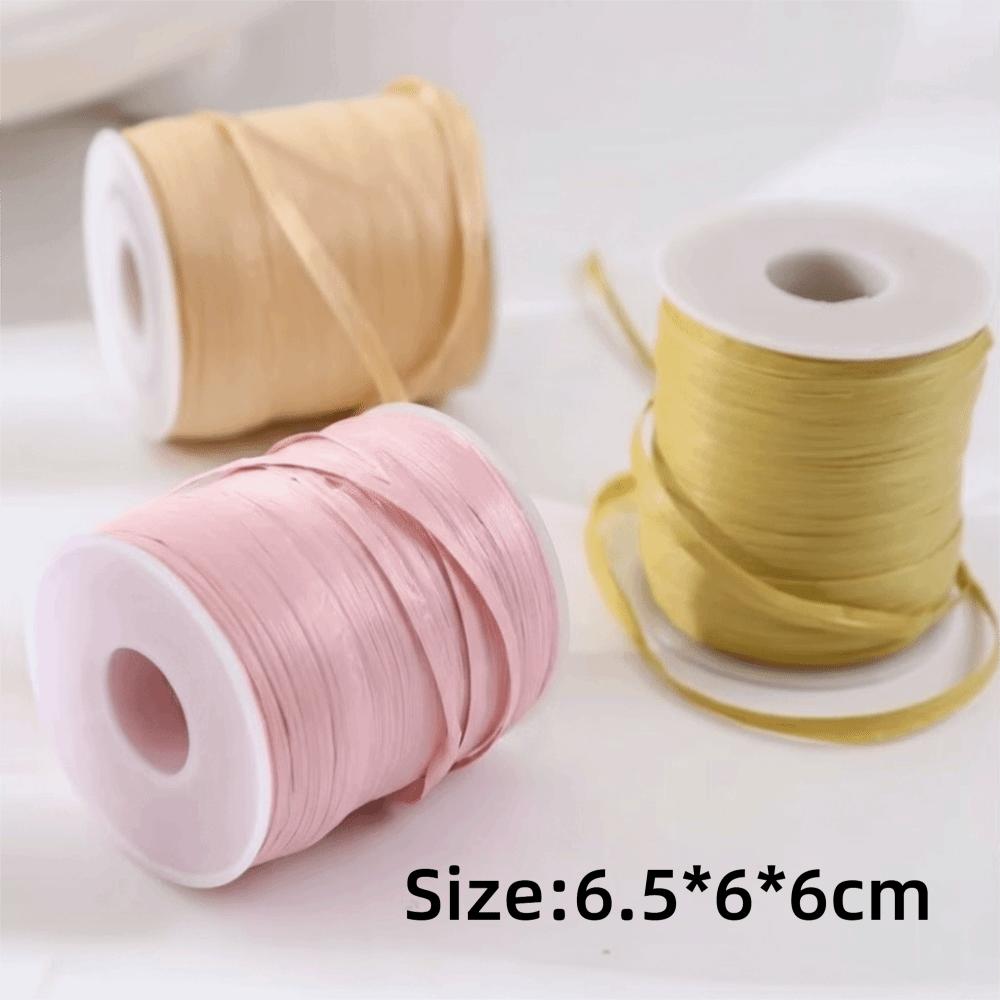 Premium Quality 120M Per Roll Raffia Thread Weaving Eco-Friendly Hook Hat Ribbon Durable Crochet Yarn DIY