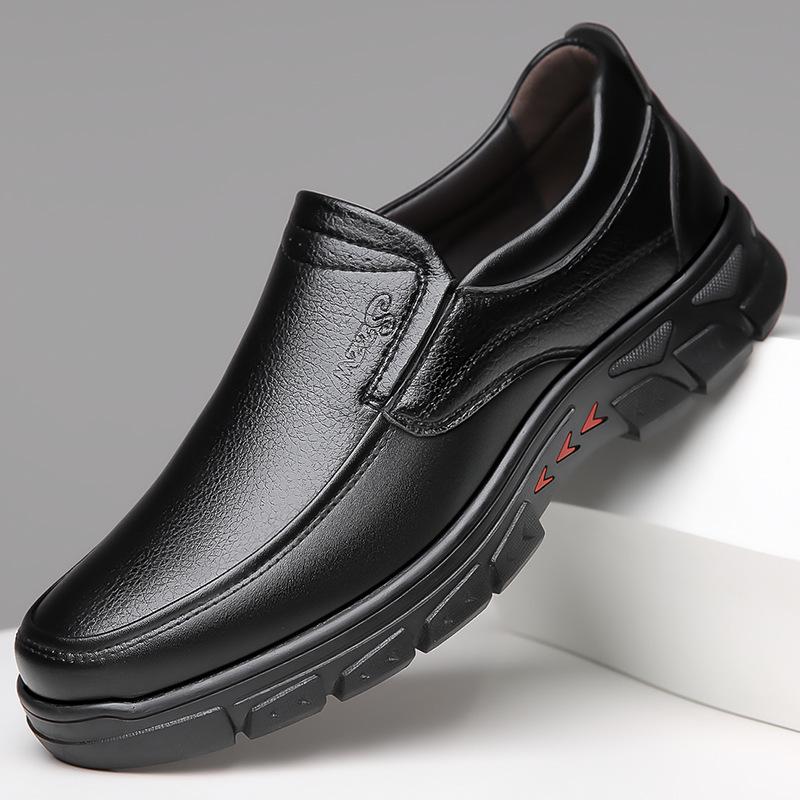 SHEIN TEMU Men s Versatile Casual Leather Shoes - Breathable, Plus Size, Spring Collection 41