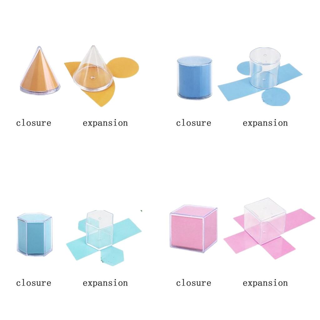 3d Geometry Math Model Kit For Middle School Cube And Rectangular Prism Unfolded Diagrams