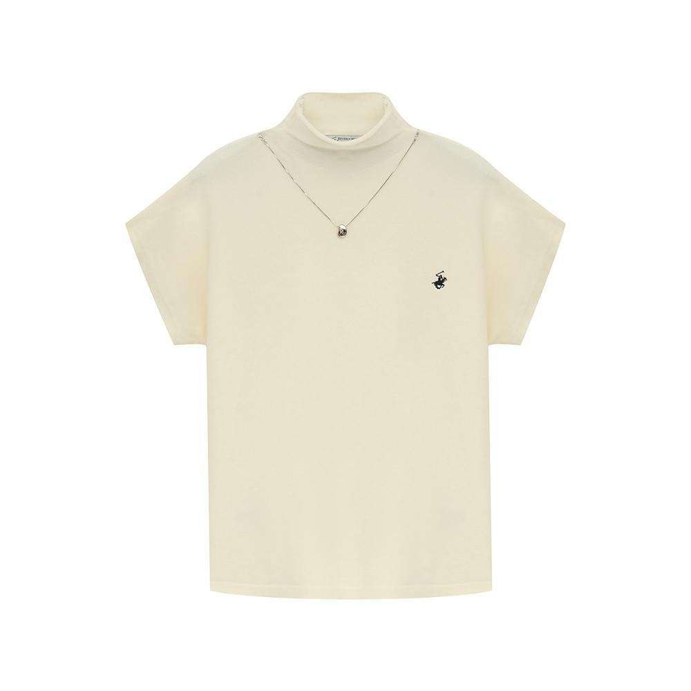 BHPOLOCLUB Women'S Necklace-Point Mock Neck Knit Tk287