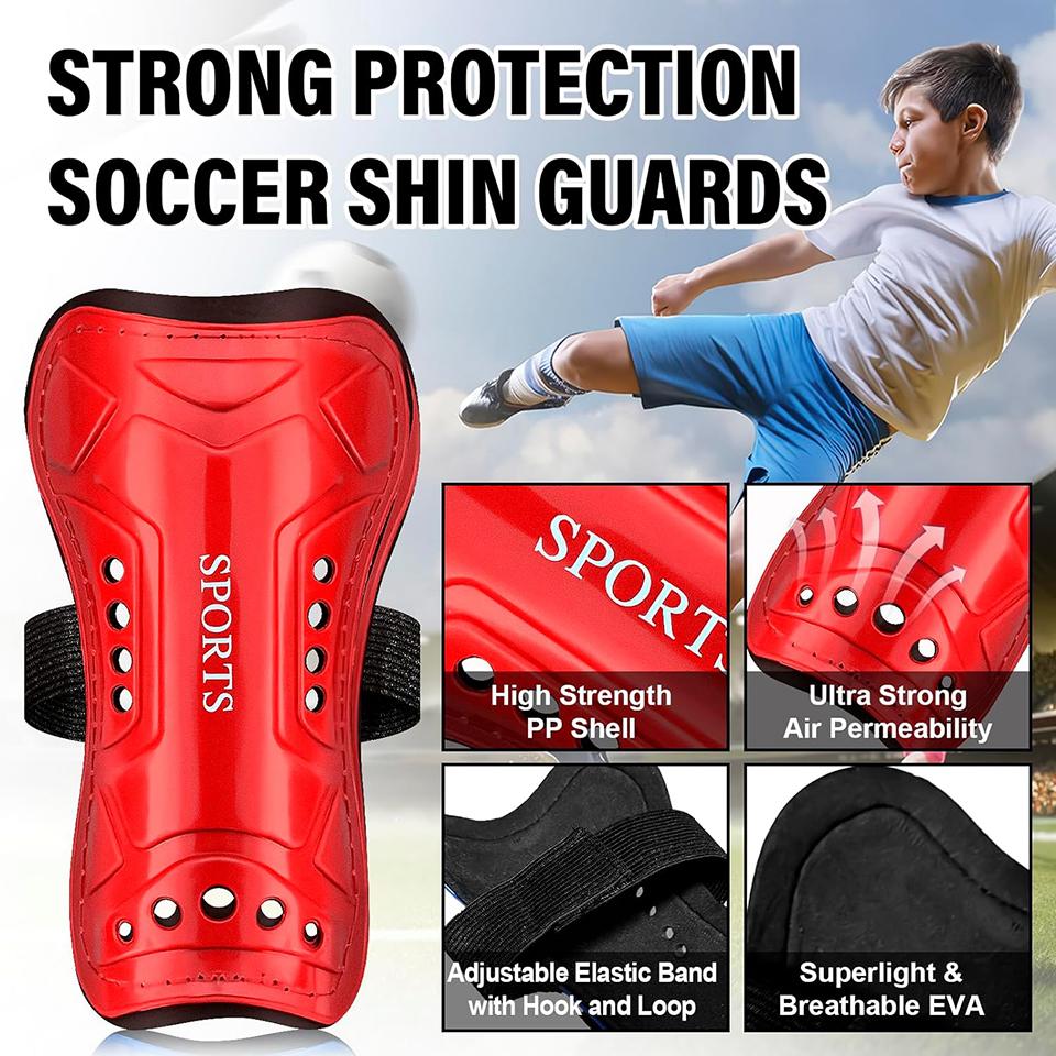 Loogdeel Soccer Shin Guards,Shin Pads for Boys Girls Teenagers Lightweight Football Calf Protective Gear Cushion Reduce Shocks 1
