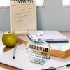 2D Flat "A Great Teacher Is Hard To Find" Acrylic Teacher Appreciation Desk Decor Plaque, Suitable for Wall Decoration, Porch, Room, Villa, Accents Ho
