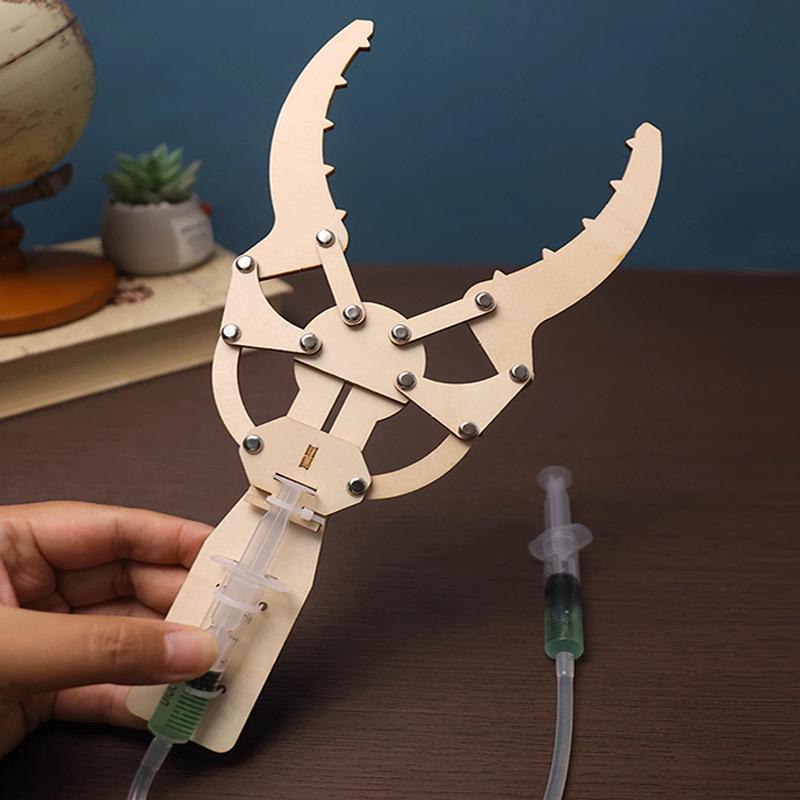 Children's DIY Wooden Hydraulic Transmission Assembly Kit