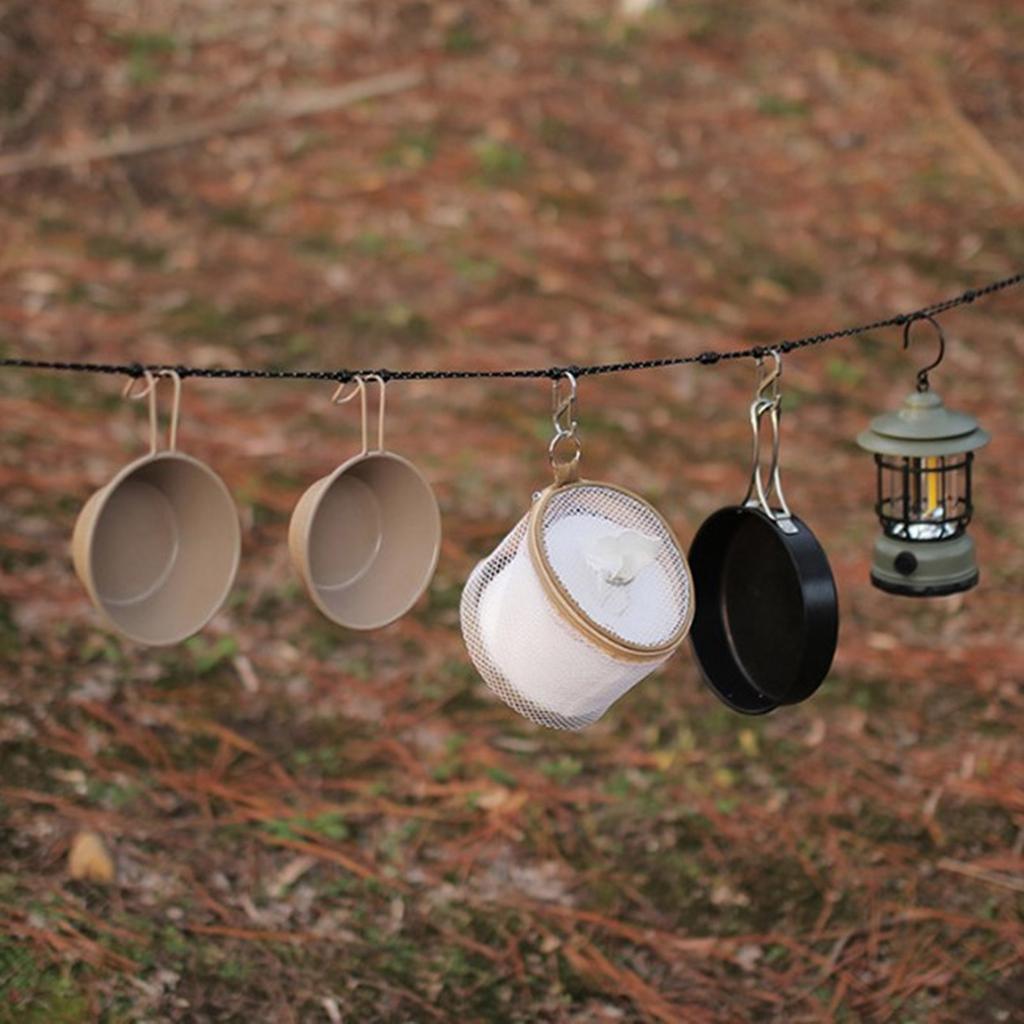 Compact Travel Clothesline Light Weight Camping Clothes Line Travel Washing Line with Solid Beads Laundry Clothes Line