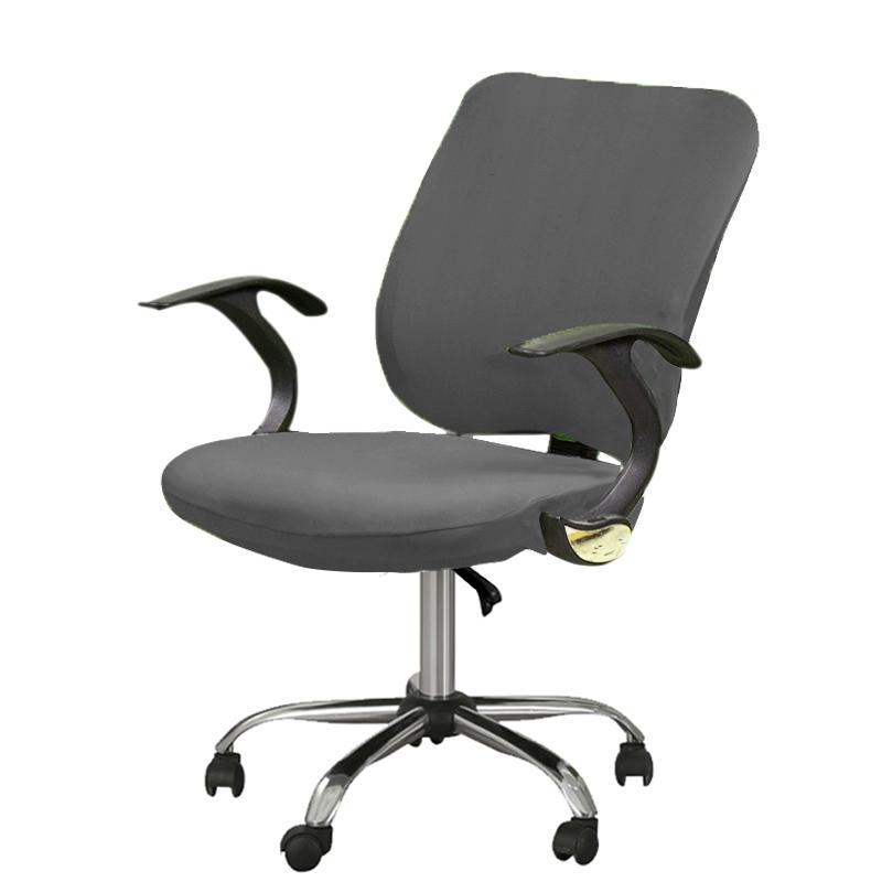 2ks/set Kancelářský potah na dělenou židli Elastický zvedák otočného křesla Skluzný potah na židli Snímatelný potah sedáku Chránič nábytku