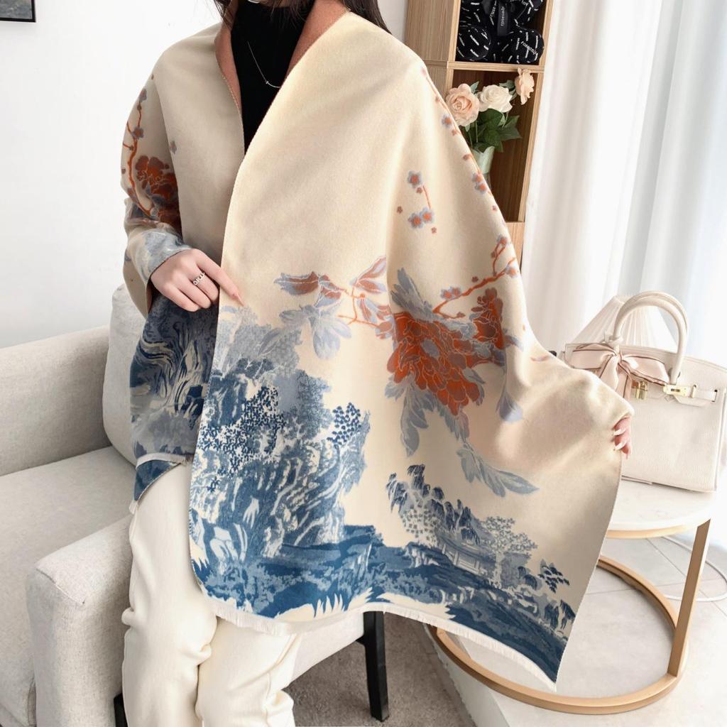 2025 Best-Selling Women's Winter Scarf: High-End Imitation Cashmere Knit Shawl, Warm Stylish Neck Warmer