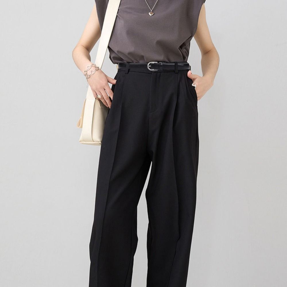 Strap Leather Fashion Belt Zinc Zinc Alloy Buckle Korean Style Waistband PU Leather Waist Belt  Spicy Girl