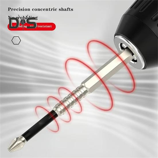 6/12-teiliges Set mit hochmagnetischen Schraubendreher-Bohrern, starke Haltbarkeit, weit verbreitet, rutschfeste Bohrer, Präzisions-Schraubendreher-Set