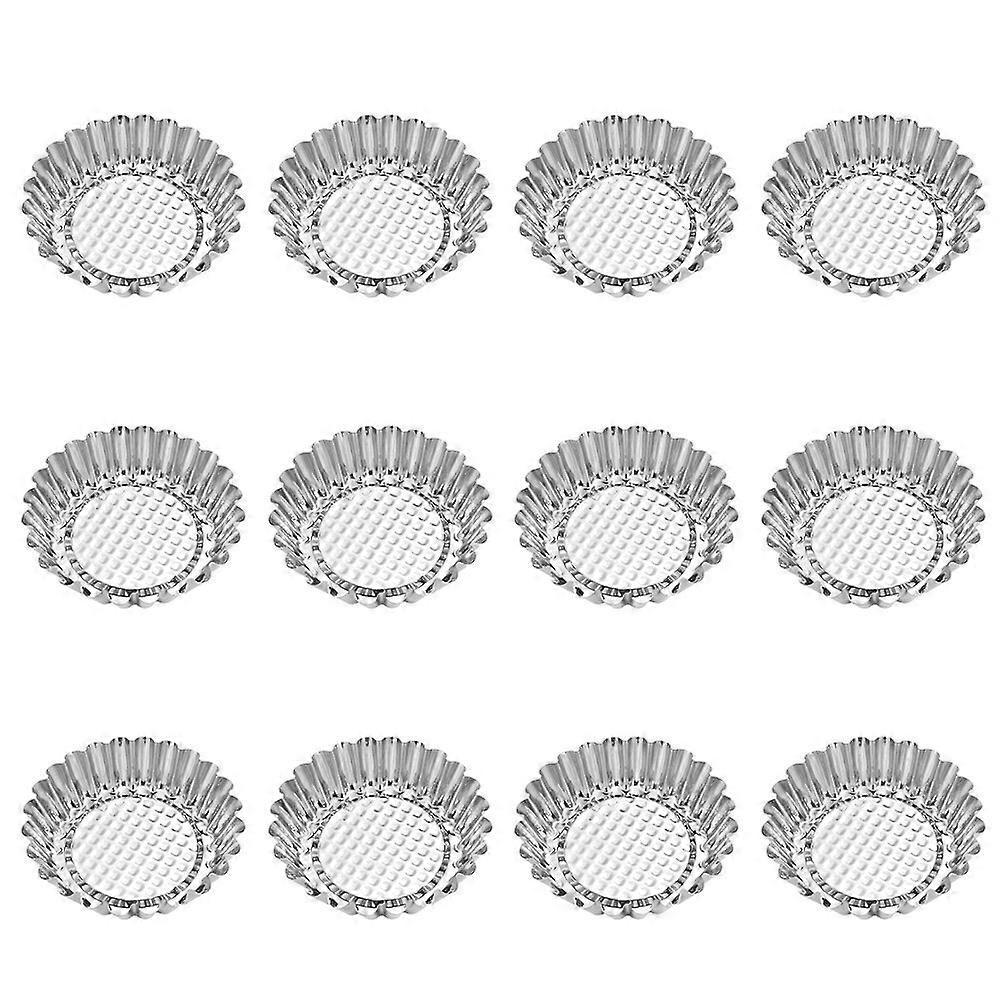 15pcs Stainless Steel Egg Mold Cups Muffin Cupcake Mould Reusable Muffin Cup Pie Molds for Home Party Bakery