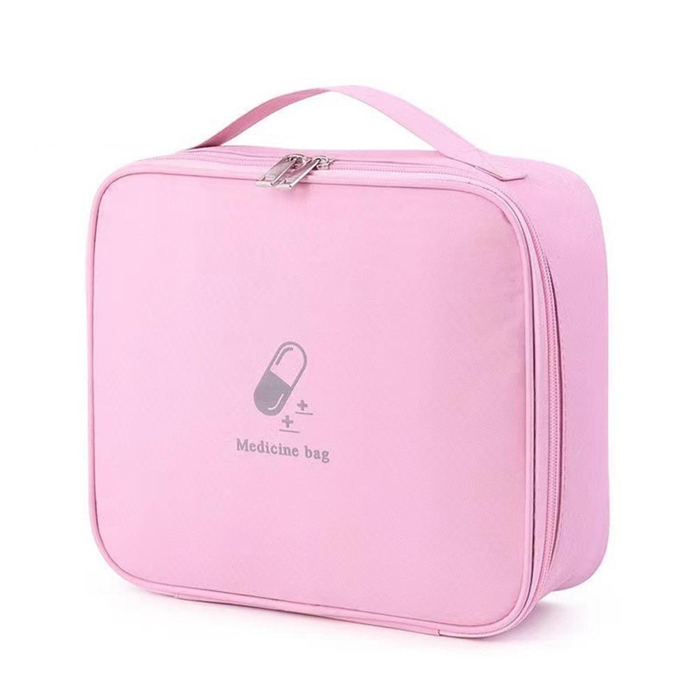 Mehrschichtige Erste-Hilfe-Tasche Rosa/Blau/Grau Aufbewahrungstasche Langlebige Notfallsets Reise