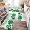 1Pcs Anti Fatigue Kitchen Rugs, Shamrock Print Waterproof Non-Slip Thick Cushioned Kitchen Mat Heavy Duty Comfort Standing Mat for Kitchen