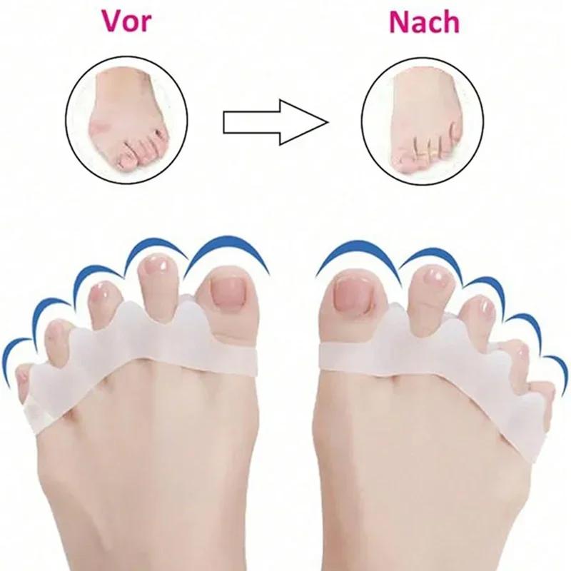 Protective Toe Separator Suitable Bunion Yoga Gel Silicone Hammer Toes Corrector for Women Men Straighteners Overlapping 1 Pair