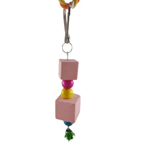 Grindstone Bell Pet Parrot Bird Bite Teeth Grinding Toy Cage Hanging Decor