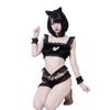 Cosplay Erotic Cat Sexy Cosplay Extreme Naughty Erotic Lingerie Underwear Maid Outfit Maid Baby Doll Cat Costume Cute Cute Moe Moe Open Chest Open