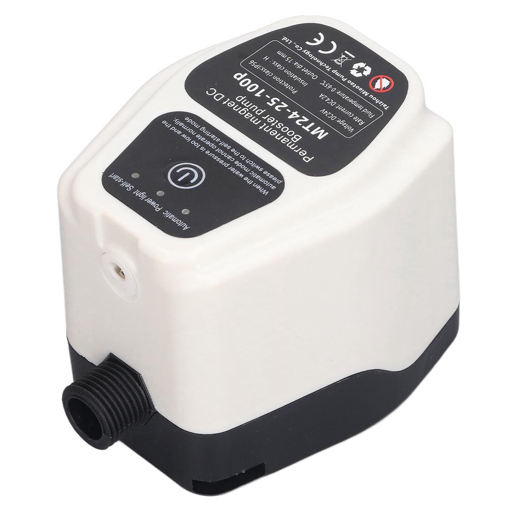 Booster Pump 100W 24V 25L Full Automatic Intelligent Sensing Quiet Water Pressure Boost Pump 100‑240V EU Plug