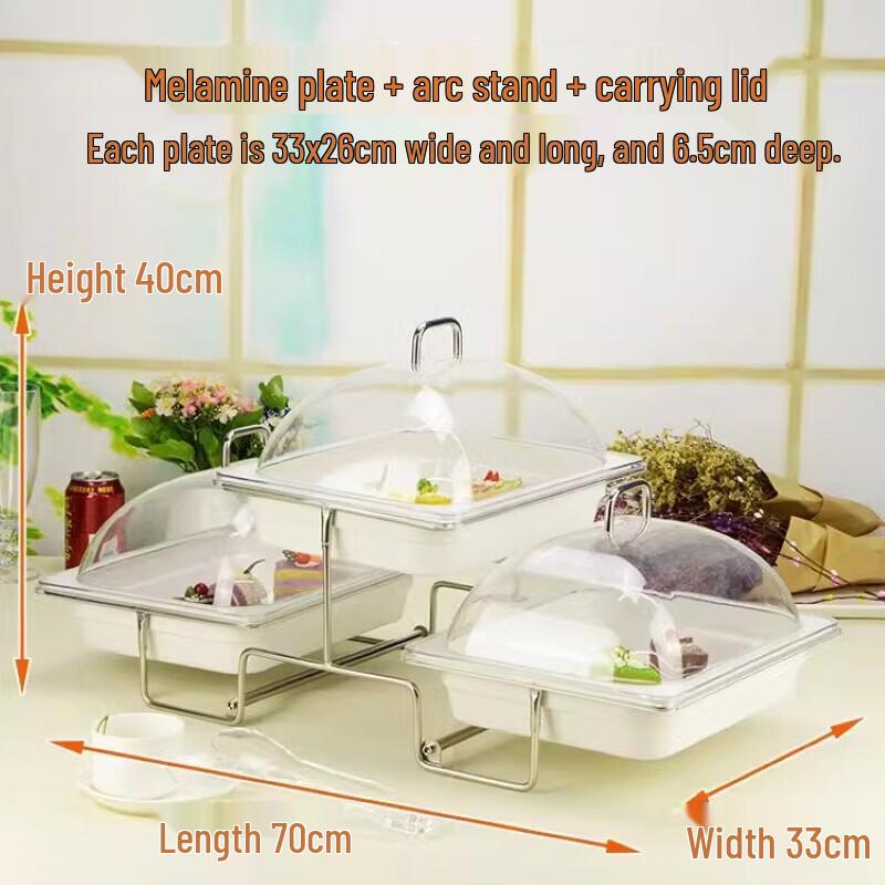 Aokewen Arched Melamine Buffet Display Set