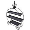 3 Tier Cupcake Stand Holder Iron Dessert Table Display Stand for Wedding Afternoon Tea Donuts Cookies Fruit Black