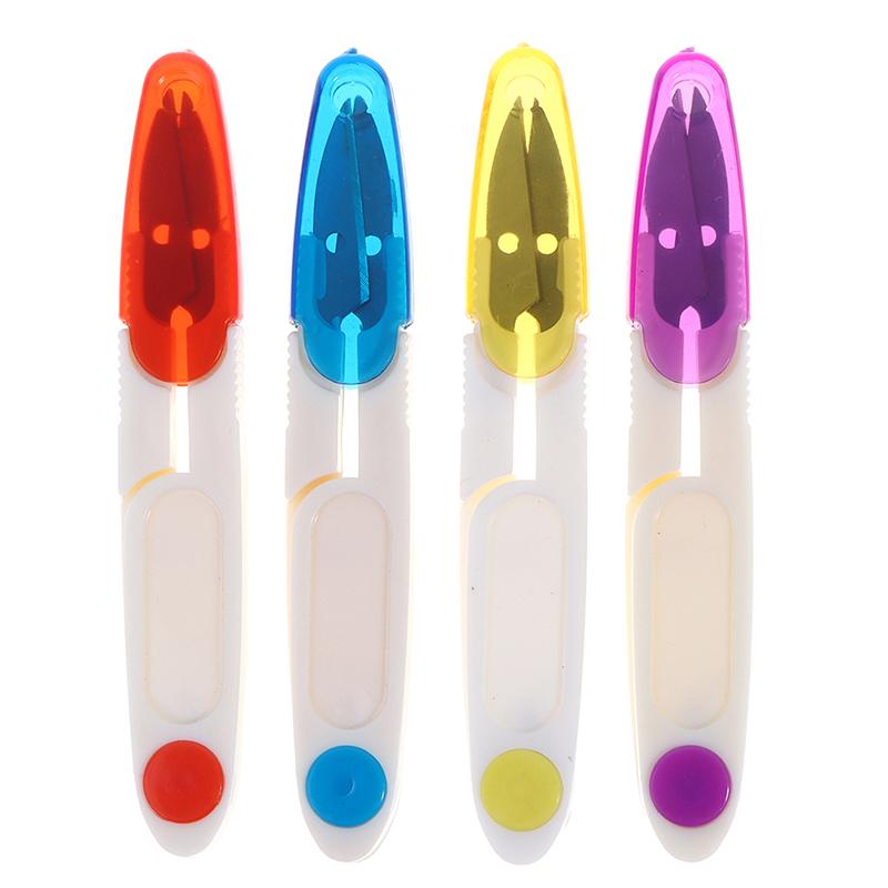 1 st Plasthandtag Syaxar Tråd Broderi Korsstygnsskärare Sax