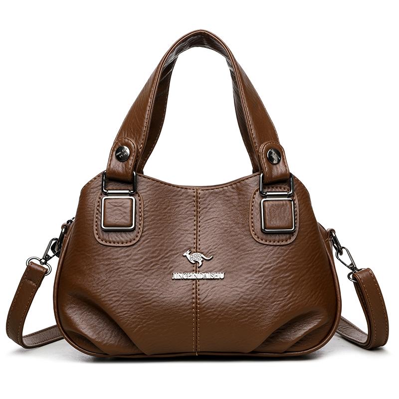 

Сумка для мамы среднего возраста, женская сумка-тоут, сумка через плечо темно-коричневого