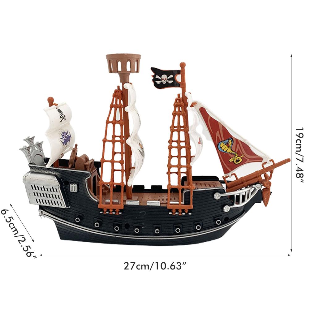 Childrens Kids Pirate Ship Pretend Toy Home Decoration Ornaments Safety Pirate Ship Model for Kids