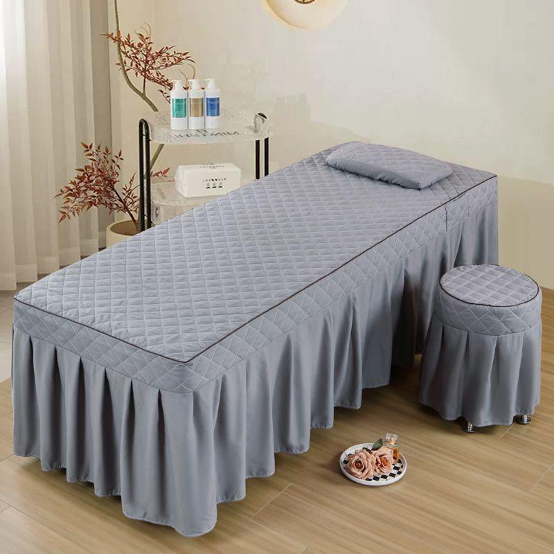 Thickened Single Double Beauty Bed Cover Massage Salon Body Care Pure Color Durable Denim Fabric Easy to Clean Beauty Therapy