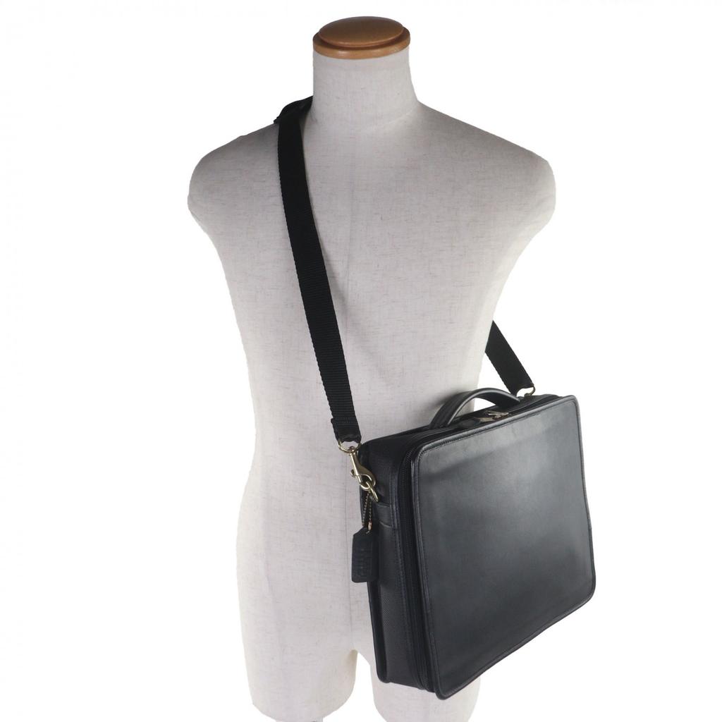 Tolle COACH Aktentasche 2-Wege Business-Tasche und PC-Tasche schwarzes Leder Herren 0539 Gebraucht